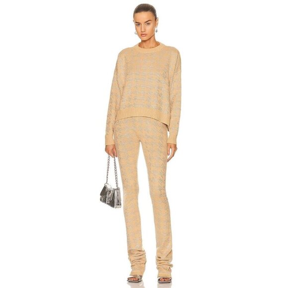 retrofete Desiree Pants in Caramel Silver Houndstooth Medium New Womens Knit - Picture 2 of 16
